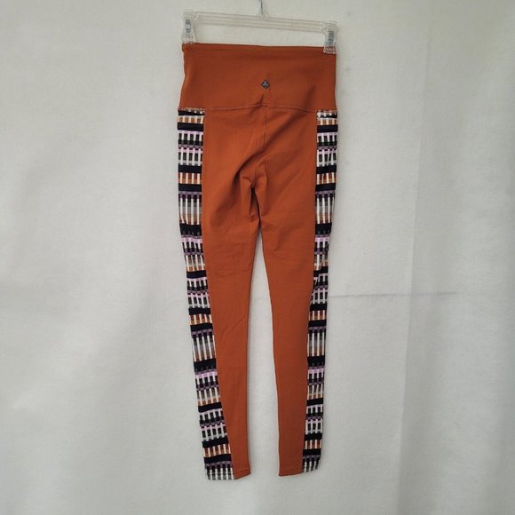 Prana Leggings Womens XS Laye Gingerbread Tivoli Striped Sides‎ Pockets New - Picture 12 of 16